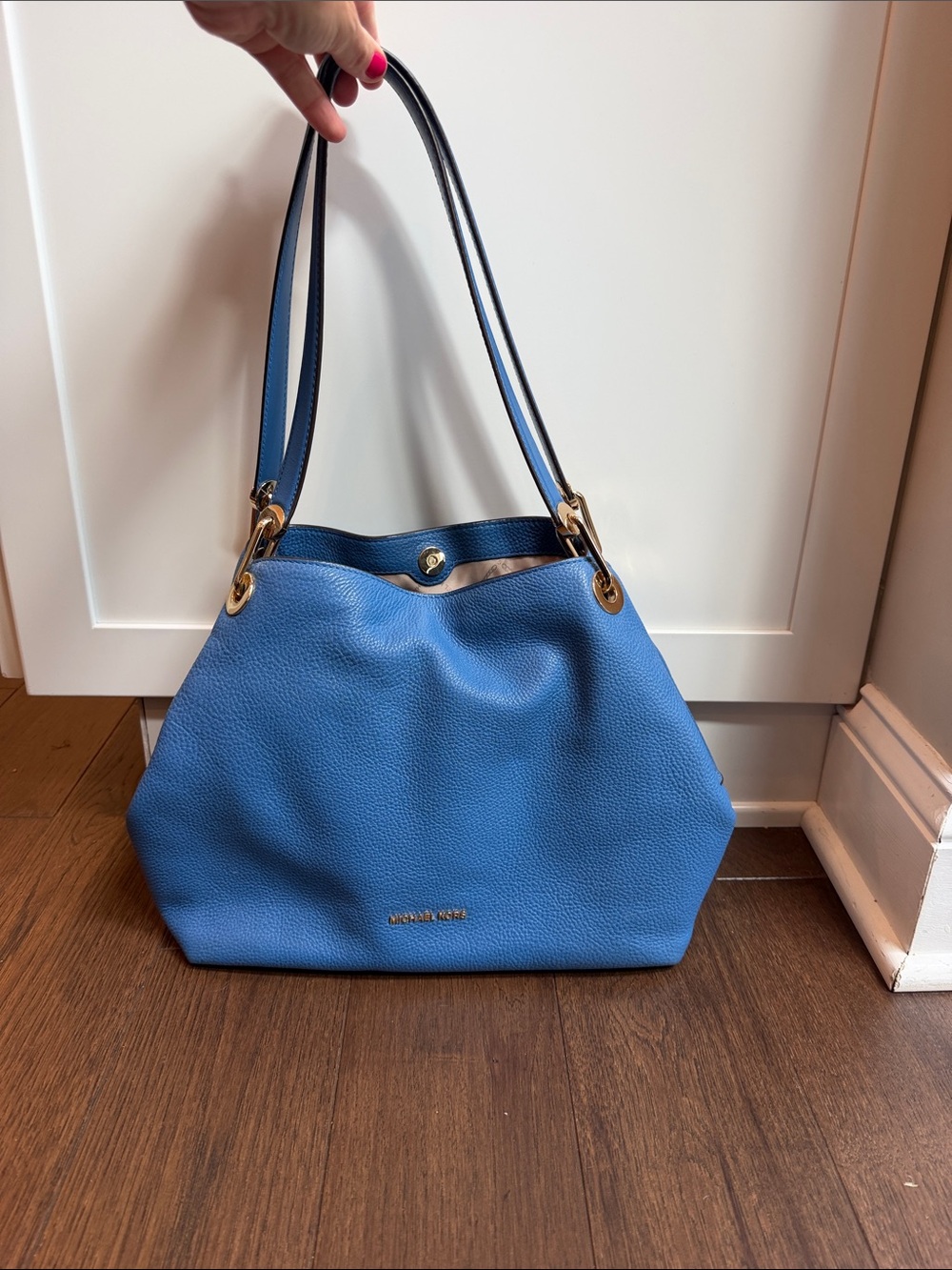 Michael Kors Raven Pebble Leather Tote in Blue - C74